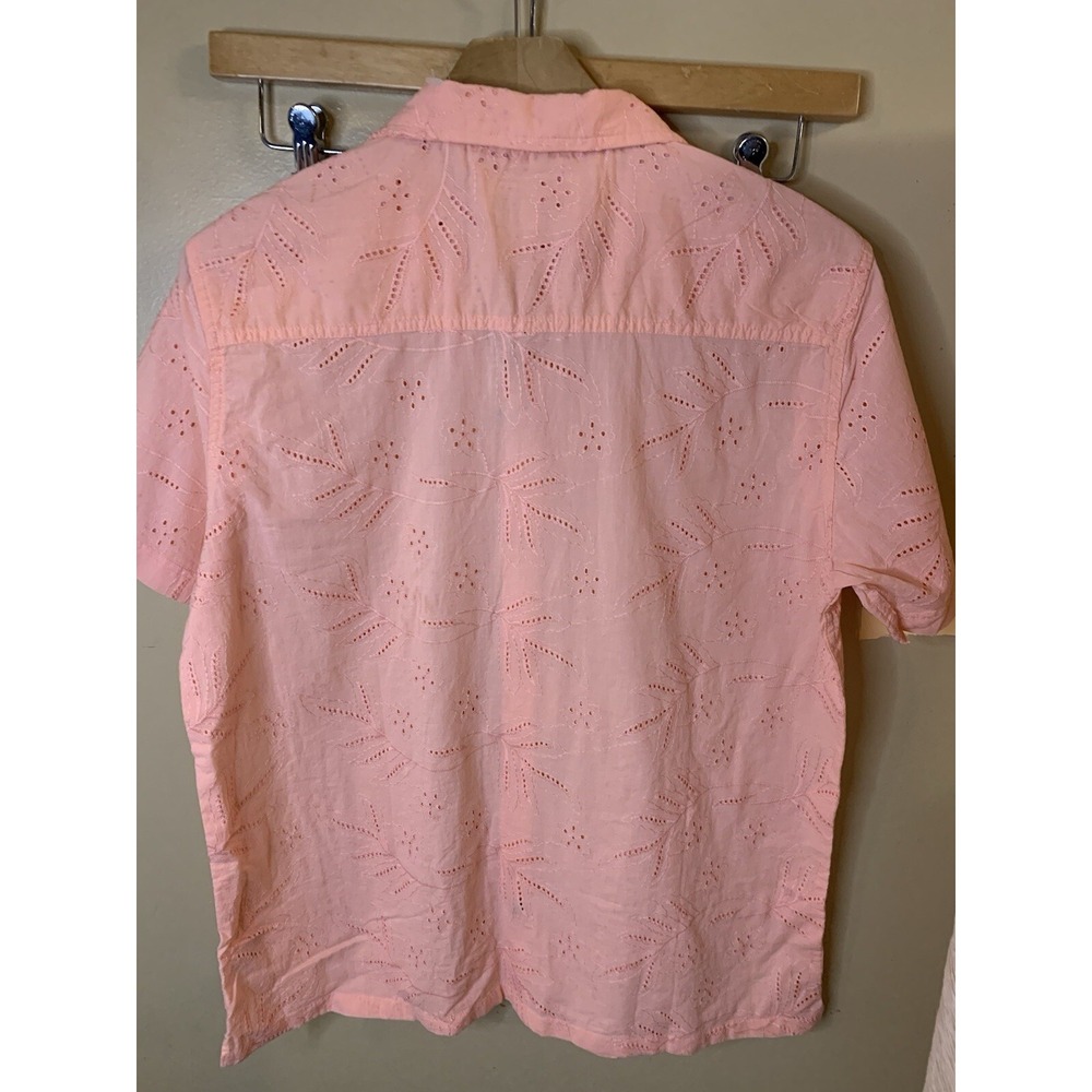 Free Planet New Collection SS Cotton Collared Button‎ Down Faded Rose Mens S NWT - Picture 3 of 6